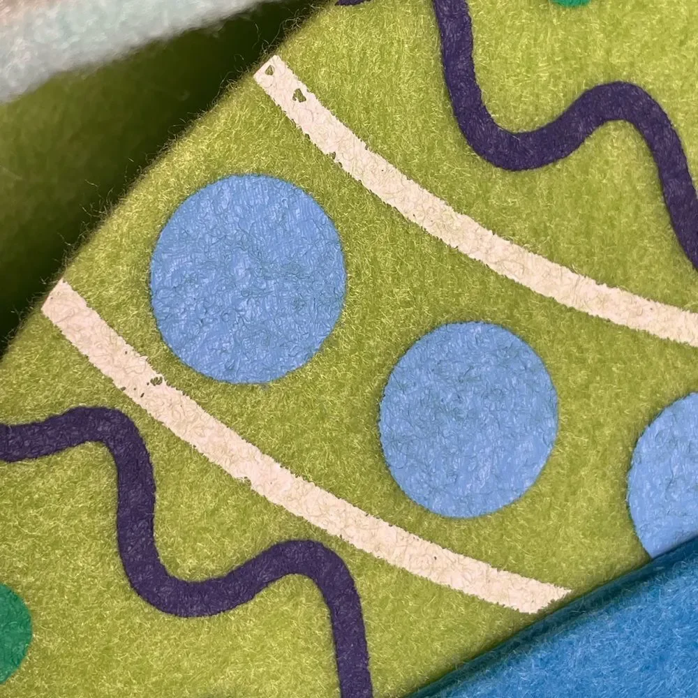 Two Adorable Felt Easter Basket Decorations